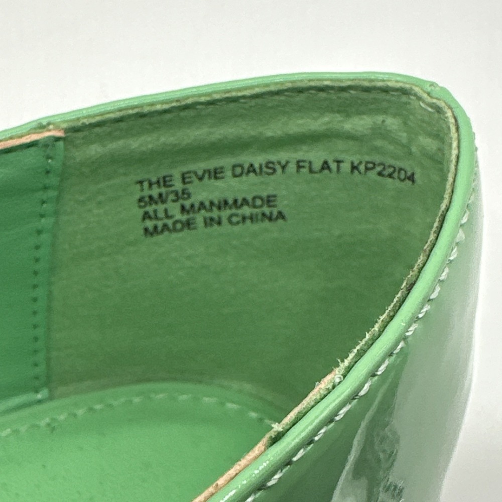NWOB‎ Katy Perry Evie Green W/White Daisy Ballet Flats Shoes Size 5 - Picture 4 of 5